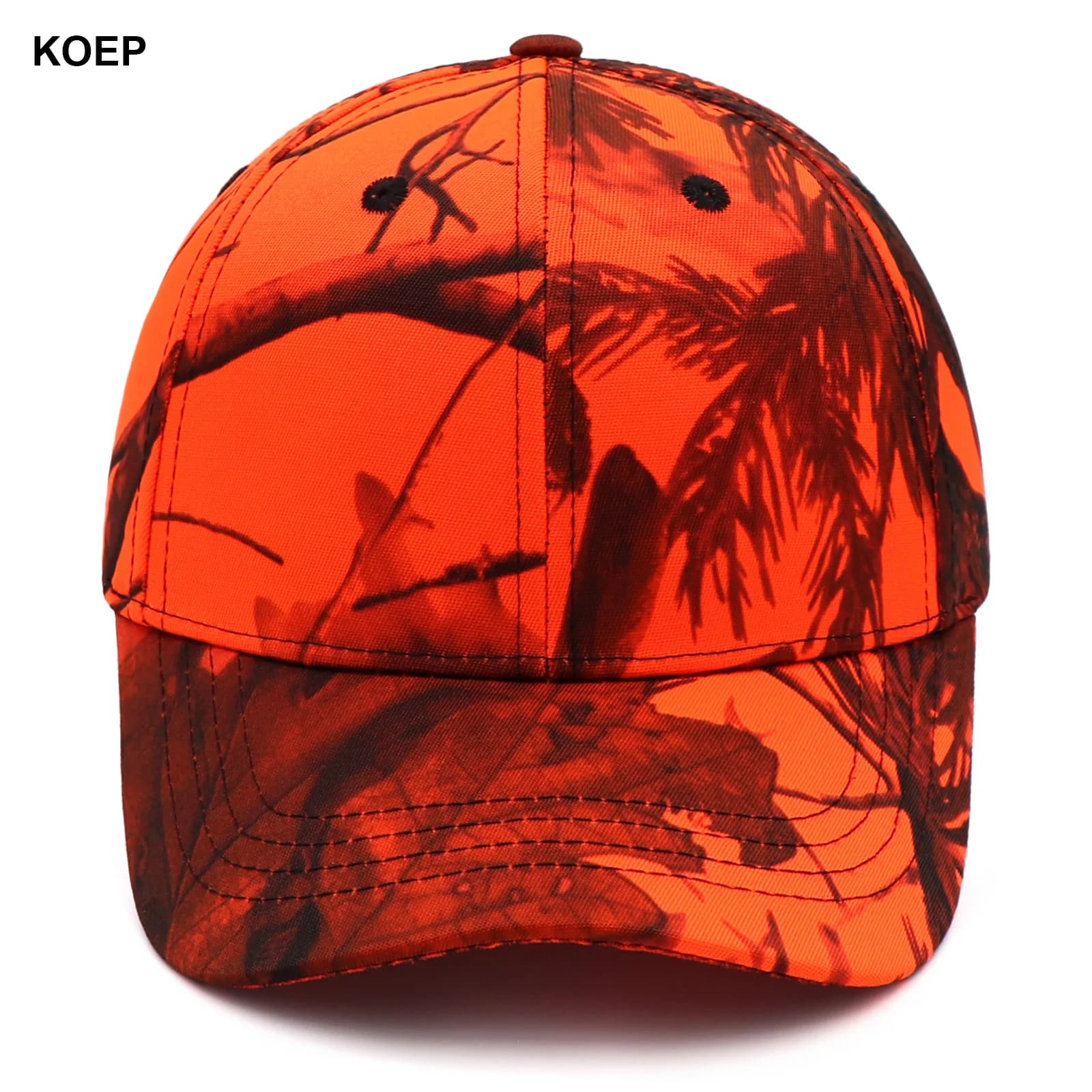 Casquette camouflage orange pêche KOEP - Baseball cap jungle pêche chasse snapback trucker