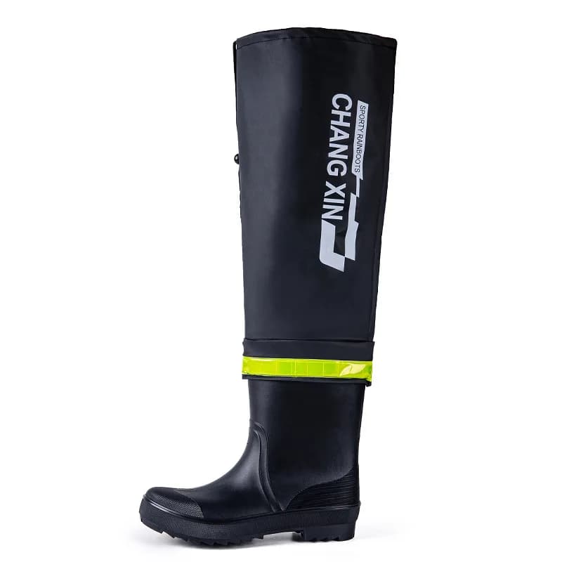 Bottes de pêche homme hautes imperméables genou - Chaussures aquatiques réservoir pour pêche en eau