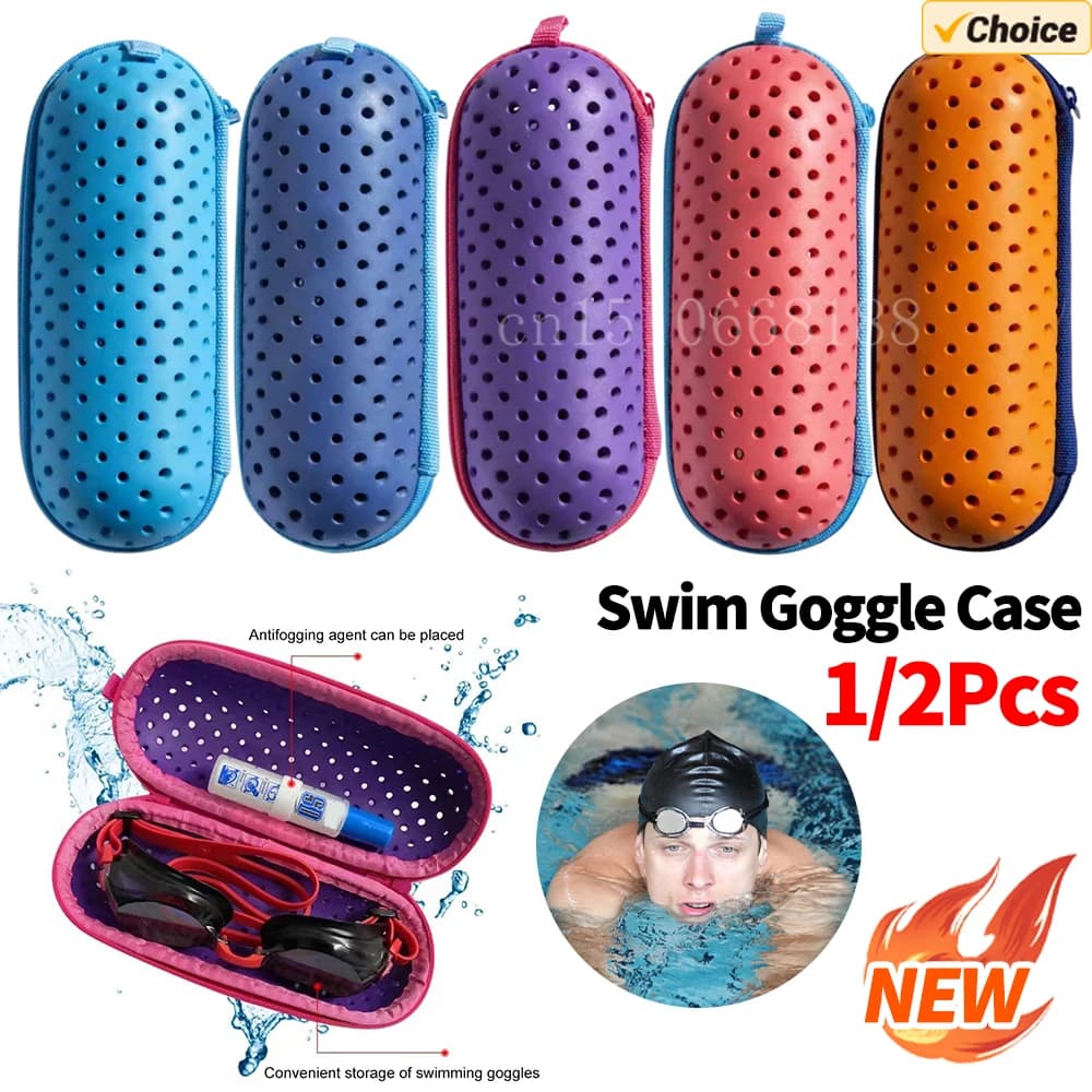 Boîte de rangement EVA respirante lunettes de natation myopie étui accessoires organisation