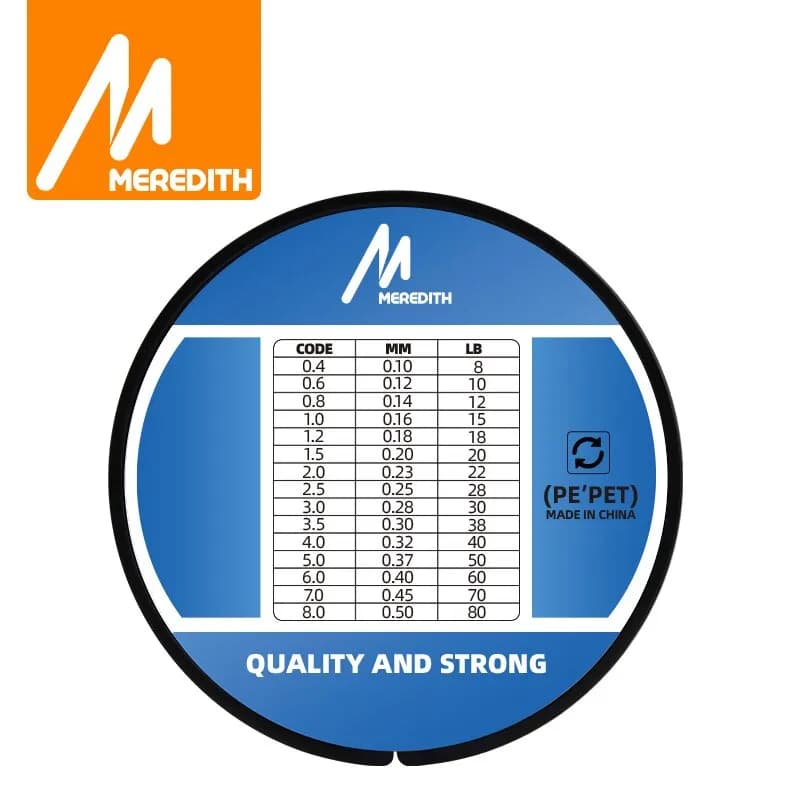 Ligne de pêche MEREDITH 4 brins 300M 15-80LB, multifilament souple pour leurres et appâts