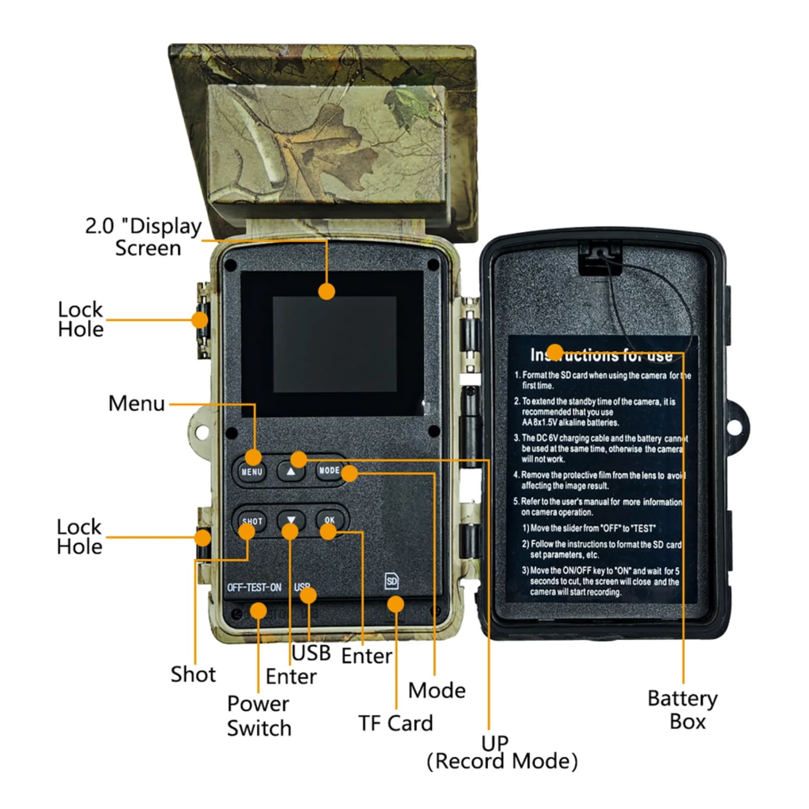 Caméra de chasse solaire 4K 60MP WiFi 2026 - Détection extérieure étanche IP66 vision nocturne grand angle