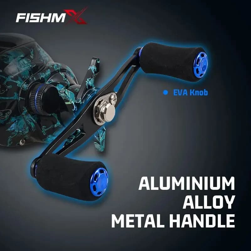 Moulinet baitcasting Fishmx anti-explosion avec frein magnétique 7.2:1 pour pêche longue portée
