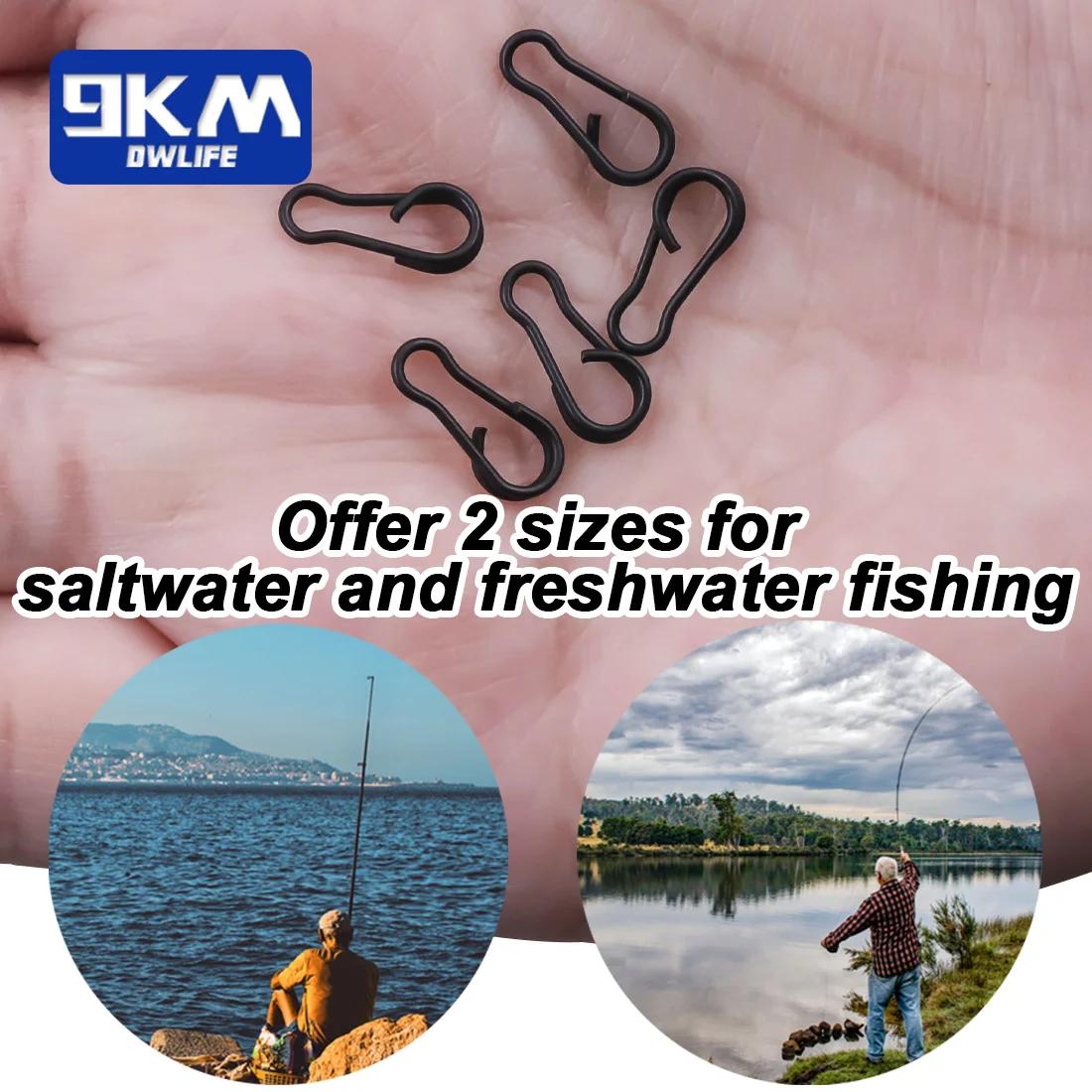 Snaps à changement rapide 9KM pour pêche à la carpe - 30 à 60 pièces en acier inoxydable - Accessoires de montage