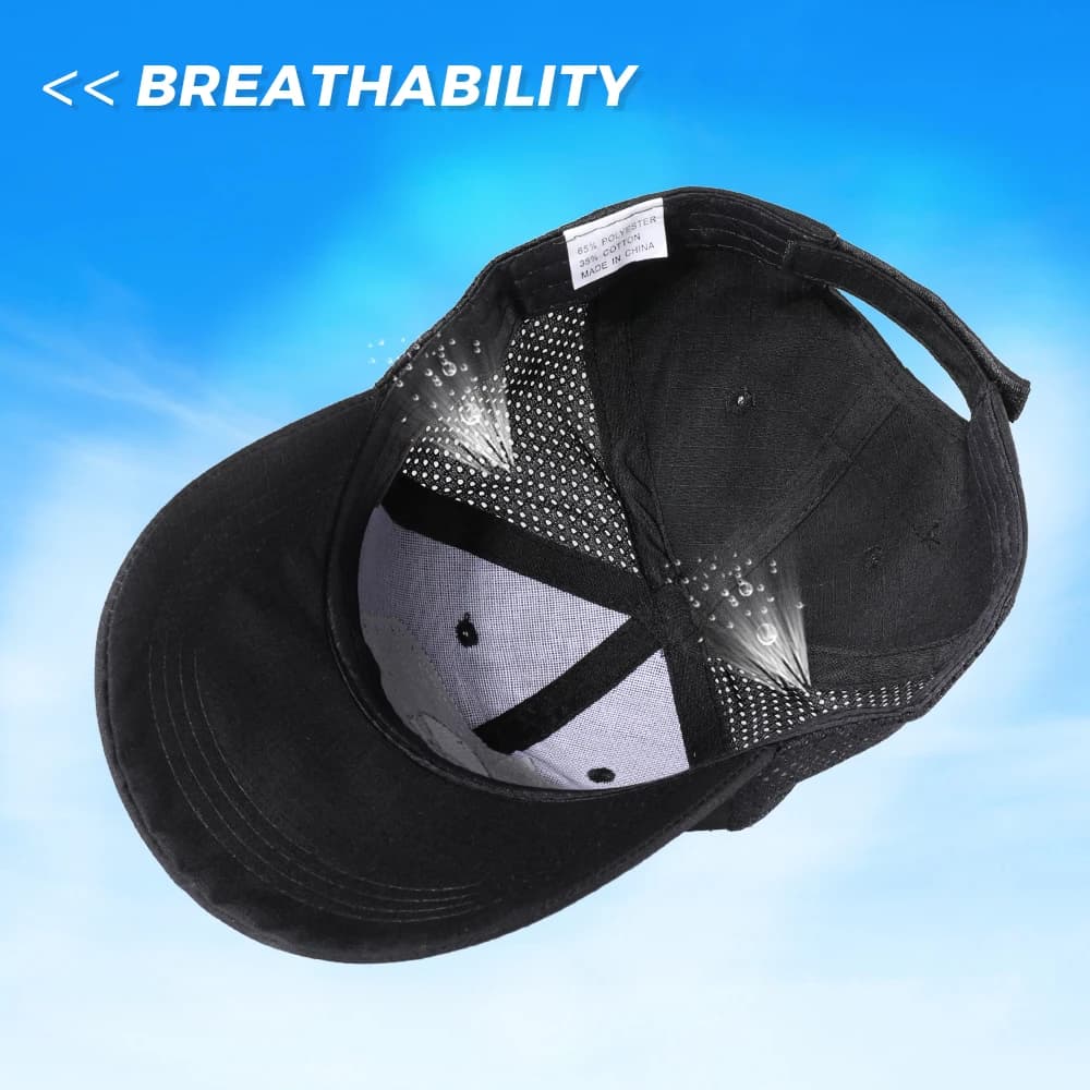 Casquette baseball respirante pêche sport outdoor - Protection solaire mesh snapback randonnée chasse