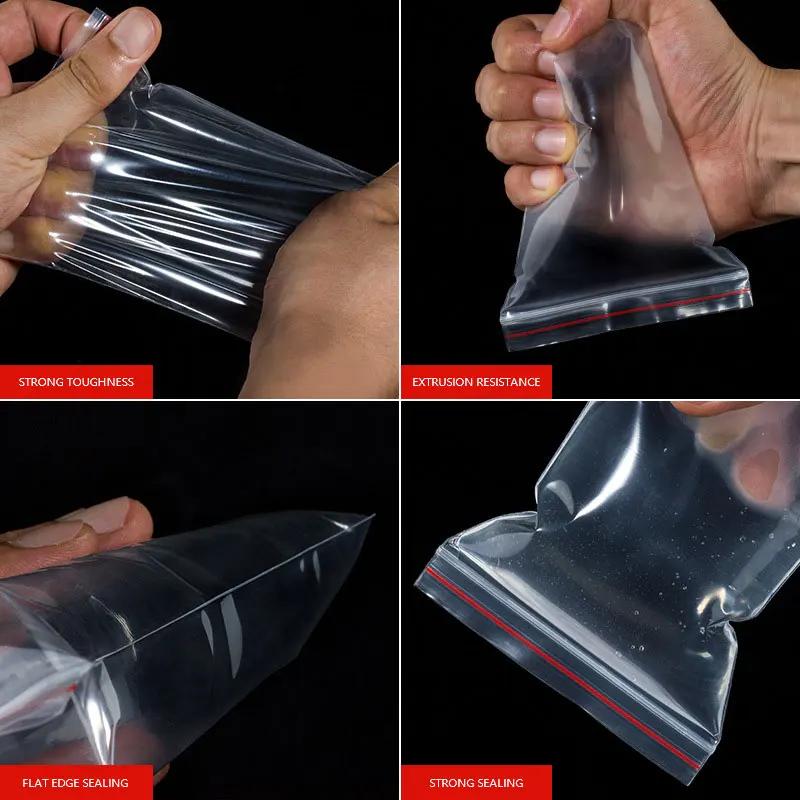Sacs zip plastique transparents réutilisables - Conservation aliments pêche - Fermeture étanche pratique