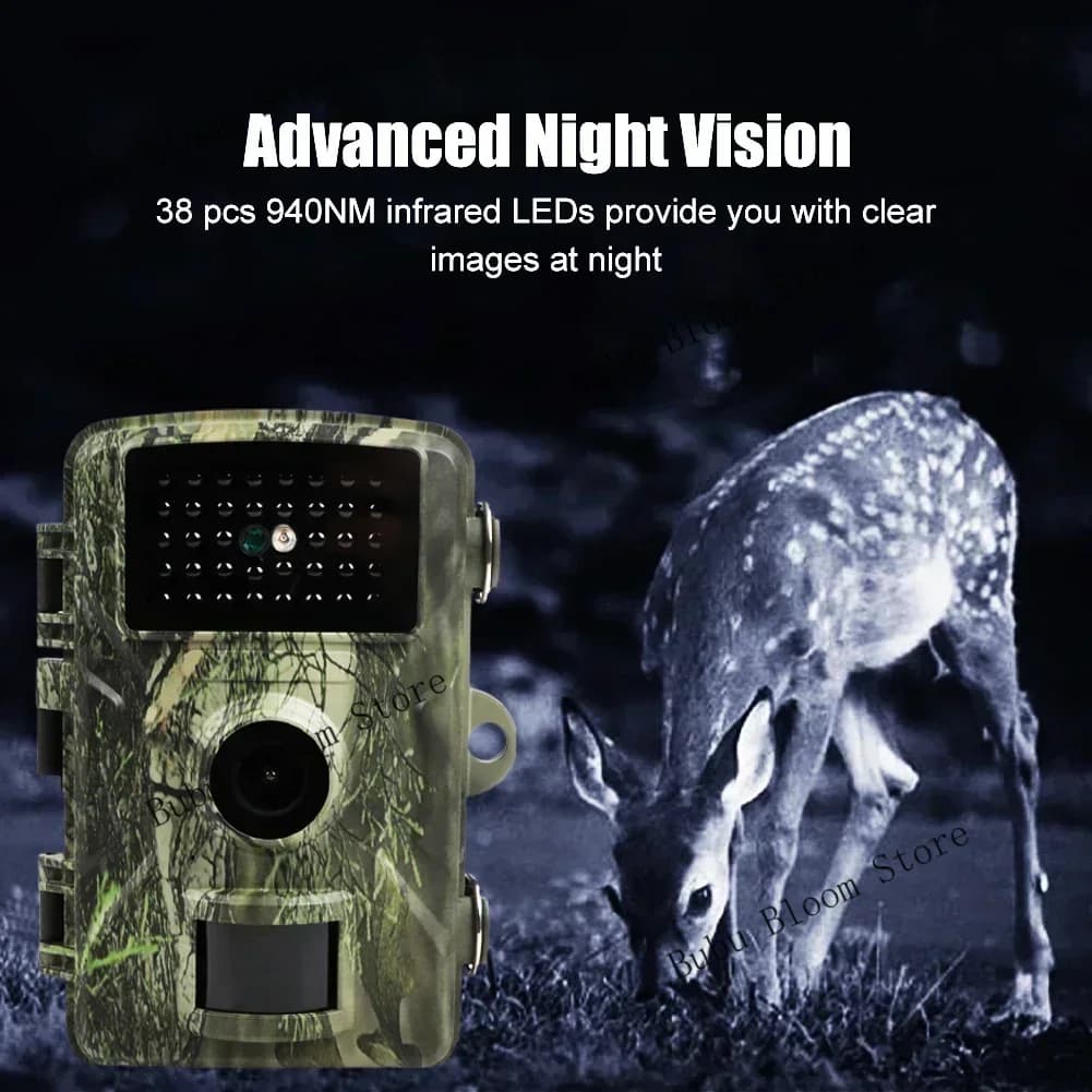 Mini caméra trail 16MP 1080P étanche vision nocturne - Surveillance discrète pour jardin et forêt