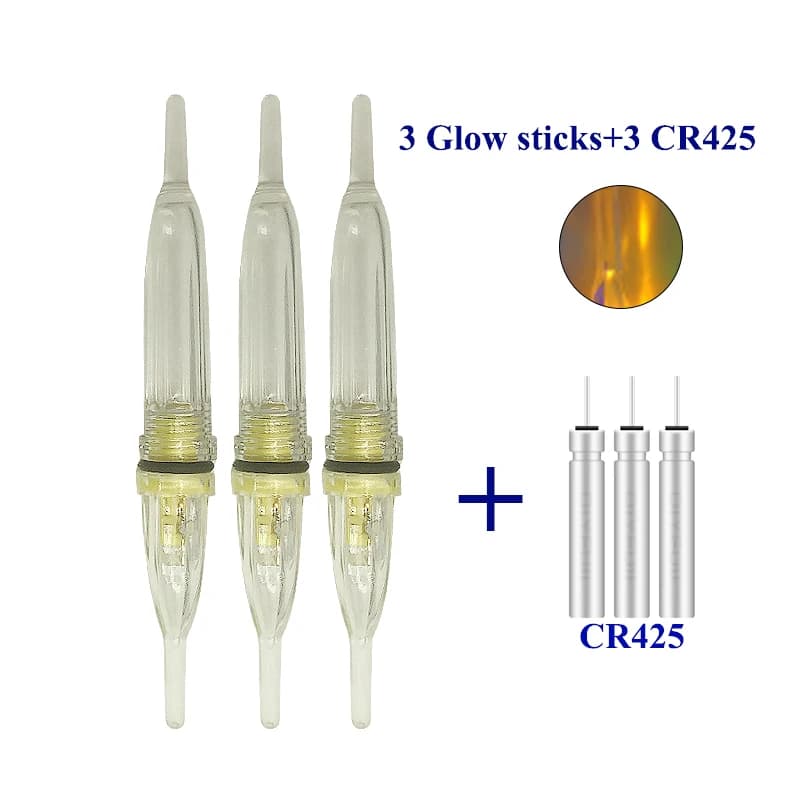 3 bâtons lumineux de pêche électroniques 3CR425, appâts luminescents colorés pour la pêche en mer