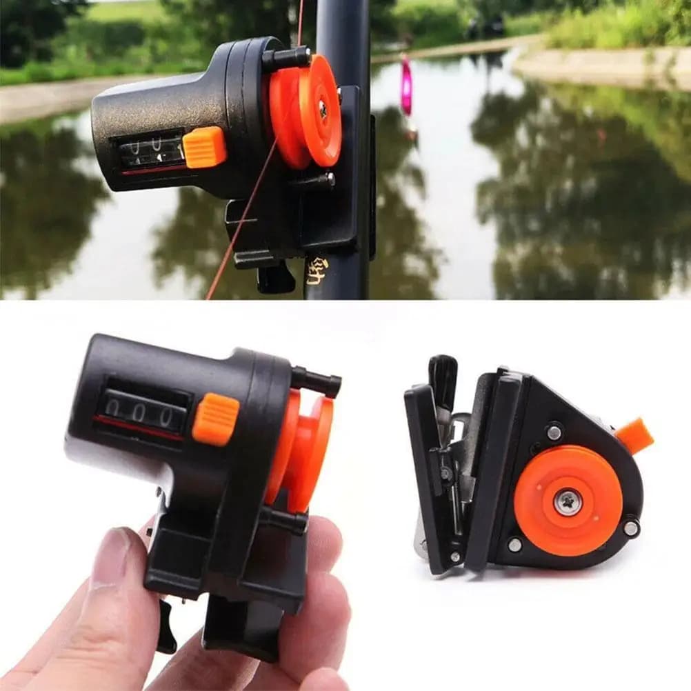Compteur de ligne de pêche 999 mètres - Compteur pour canne à pêche et pêche au raft