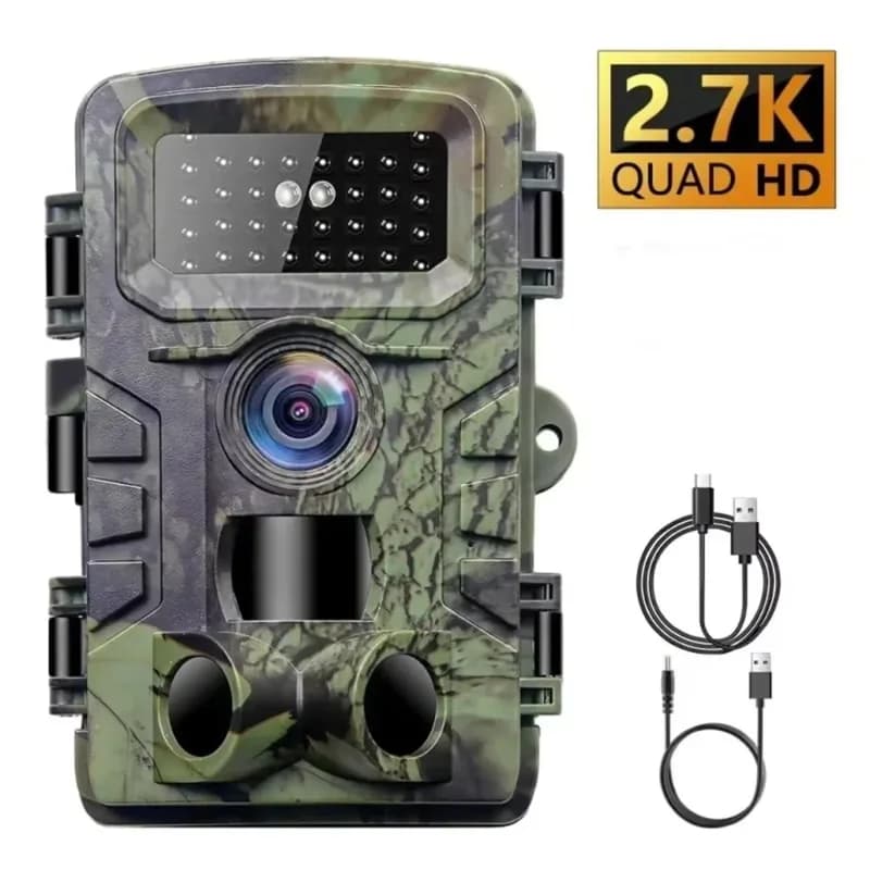 Caméra sans fil 2.7K écran LCD IP66 étanche - Vision nocturne 940nm IR pour chasse extérieure