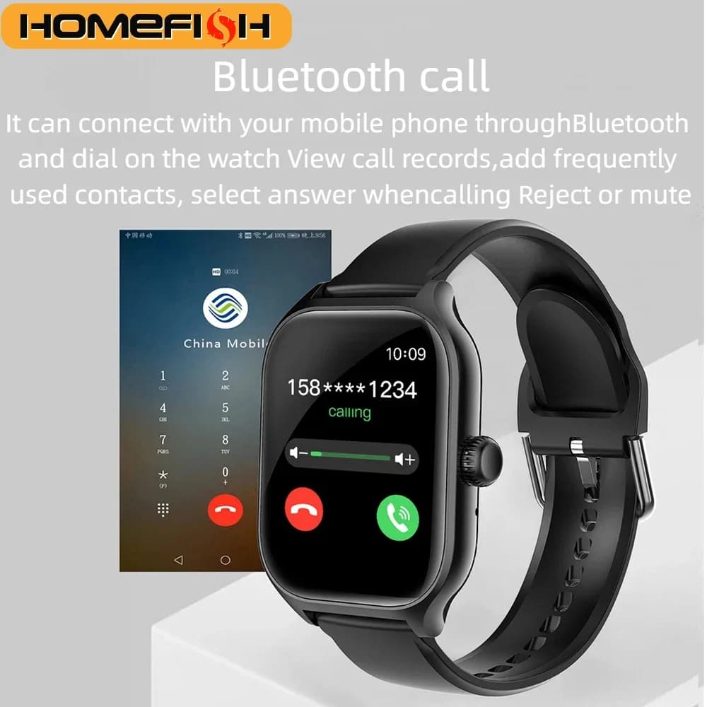 Montre intelligente HOMEFISH H9 appels Bluetooth photo à distance monitoring sommeil modes sport