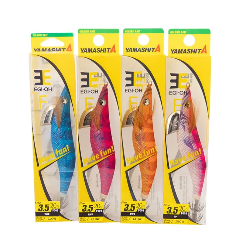 Leurre souple EGI-OH F pour pêche à l'encornet, leurre YAMASHITA crevette luminescente, 2/2.5/3/3.5, 6.5g à 20g,