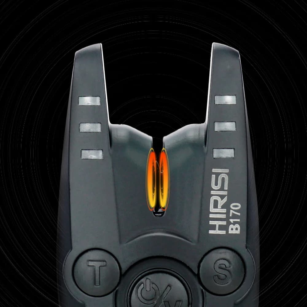 Alarme de touche Hirisi B170 pour pêche carpe - Volume, tonalité et sensibilité ajustables 2 pièces