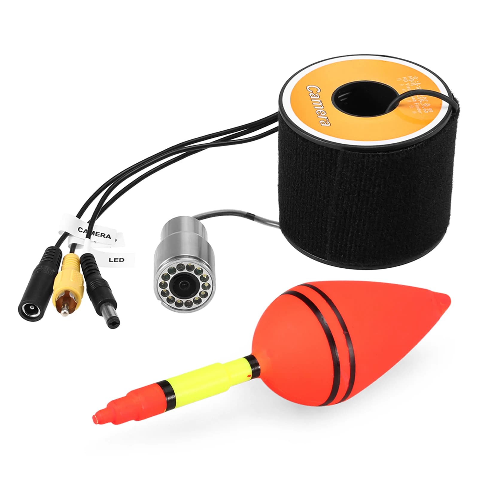 Caméra sous-marine pêche 1200TVL vision nocturne 12 LED waterproof forme poisson bateau glace accessoires