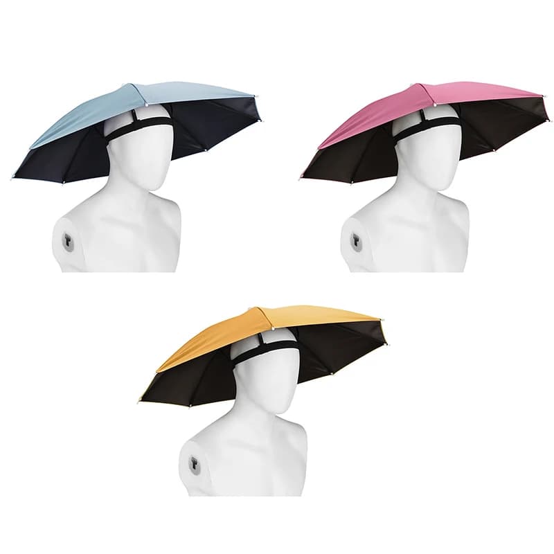 Chapeau parapluie portable pêche pliable universel imperméable protection solaire camping extérieur