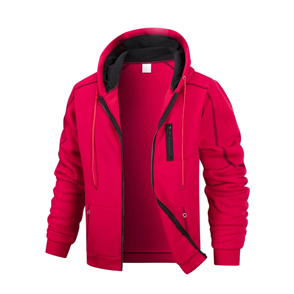 Cardigan zippé homme coupe slim - Veste sweat sport casual couleur unie sportswear