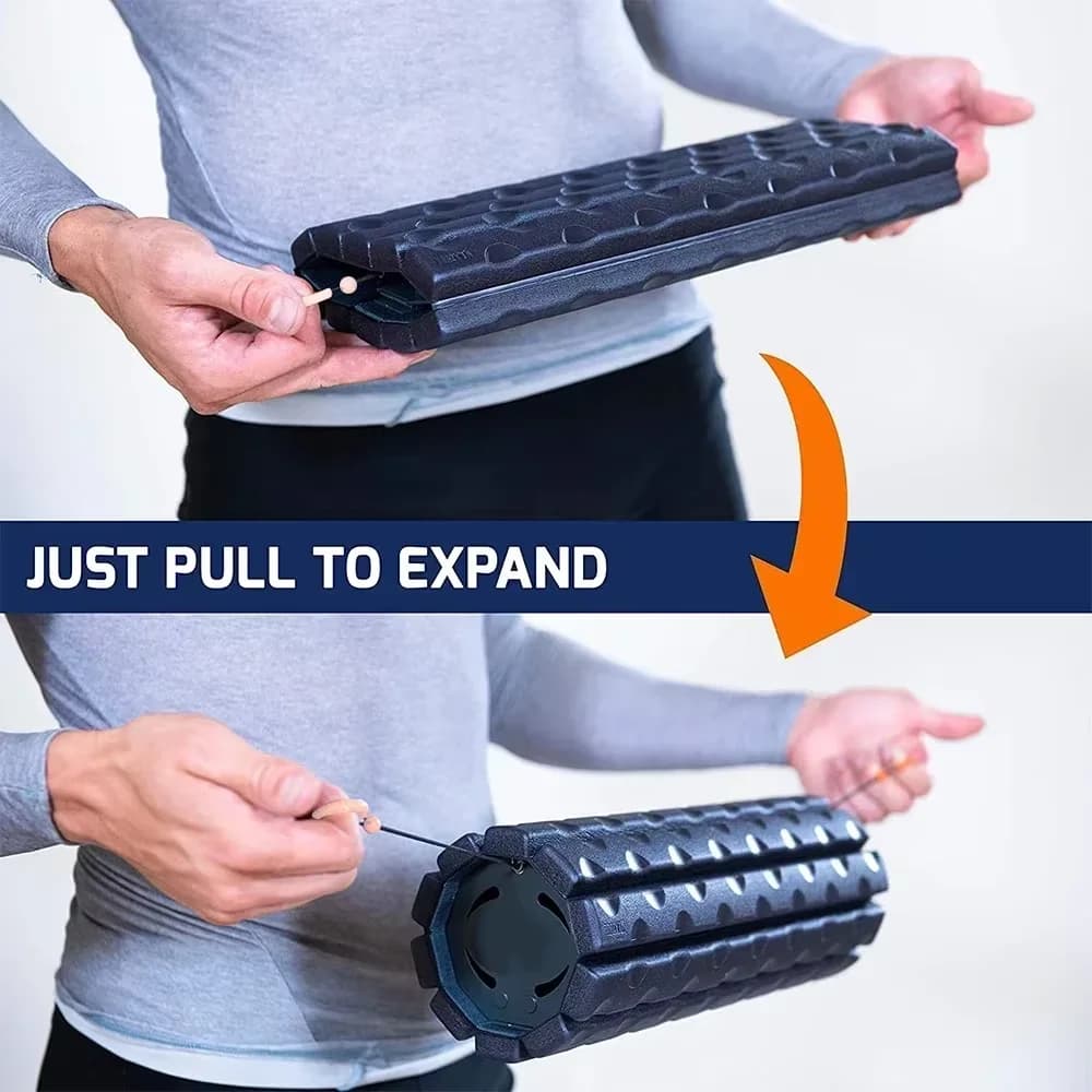 Rouleau de massage musculaire pliable voyage récupération sportive douleurs dos