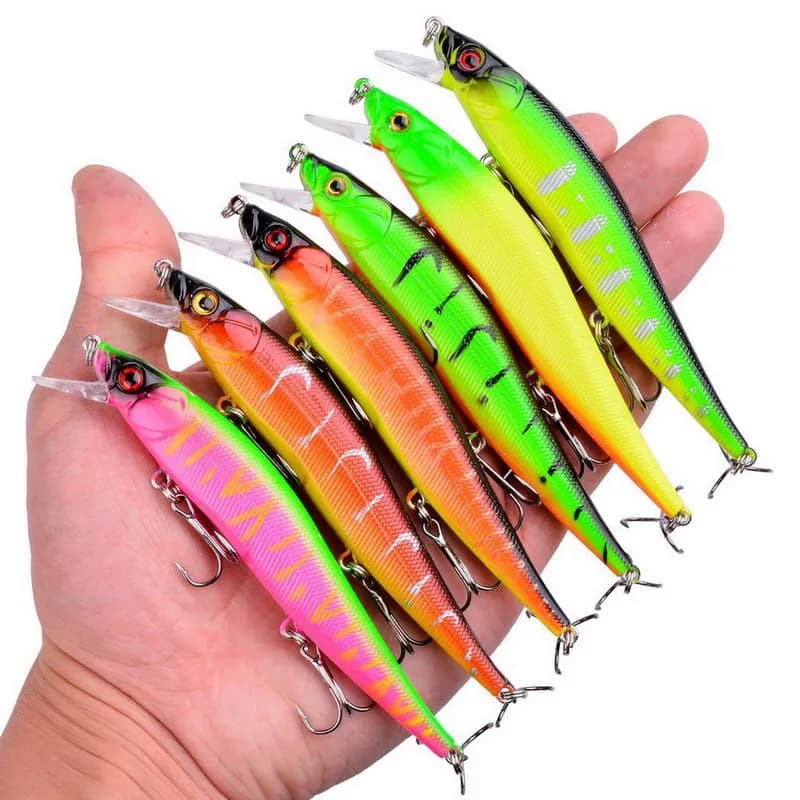 Leurre Minnow Japonais 12cm 14g - Appât Lent Pêche Carnassiers Brochet Perche Bass Jerkbait
