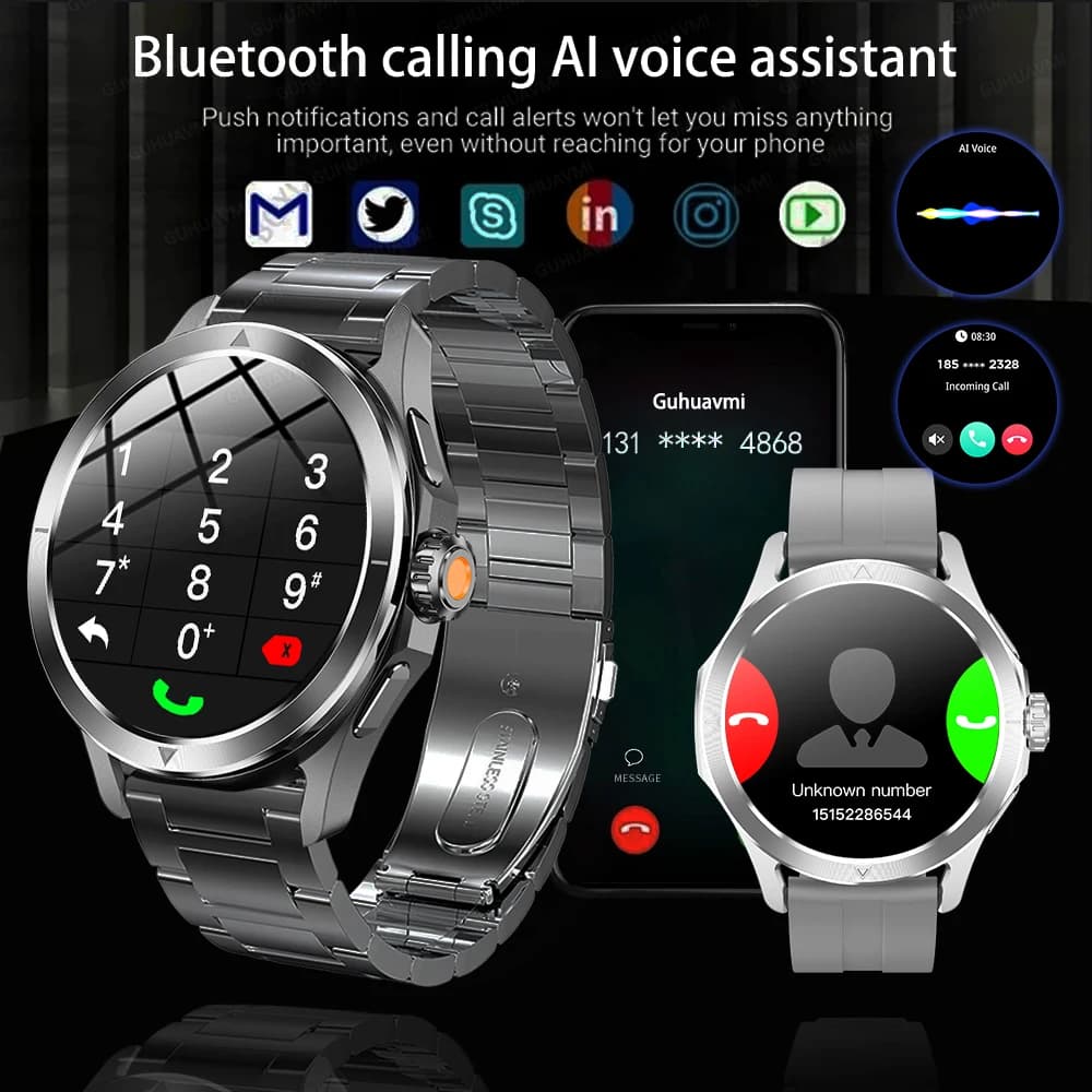 Smartwatch S4 Ultra Outdoor 2025 pour hommes avec écran AMOLED HD, NFC, GPS et boussole - Montre sport étanche