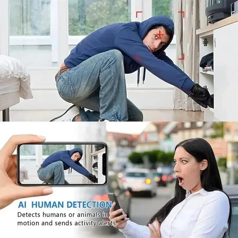 Caméra surveillance vision nocturne X5Mini 1080P sans fil - Détection mouvement qualité premium portable