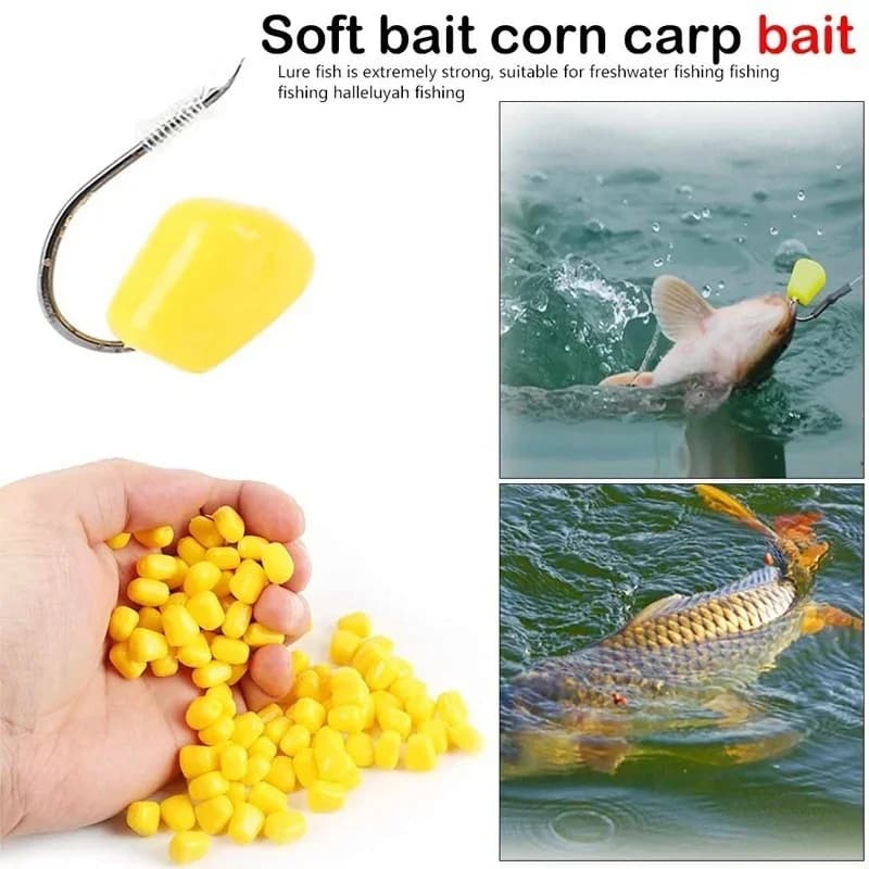 Appât flottant pour carpe 100PCS maïs coloré parfum crémeux - idéal pêche carpe de roseau