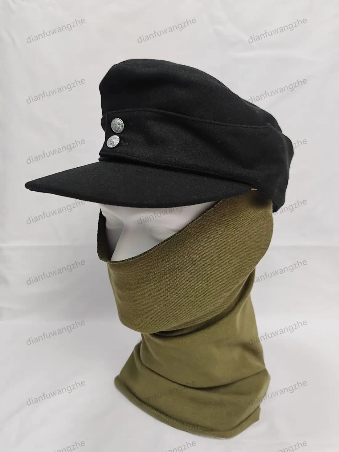 Casquette montagne allemande M43 - Chapeau en laine et coton pour pêche par temps frais