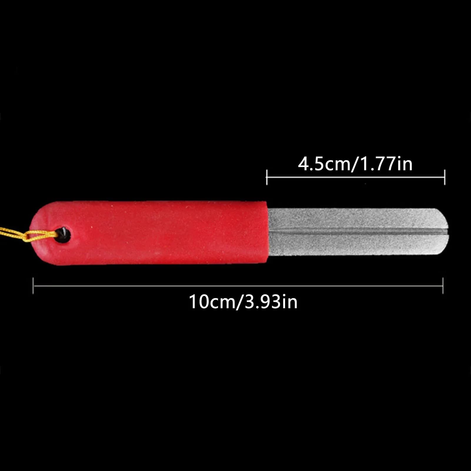 Affûteur de hameçons Adamas portable 3 rainures antidérapant pour outils de pêche et EDC
