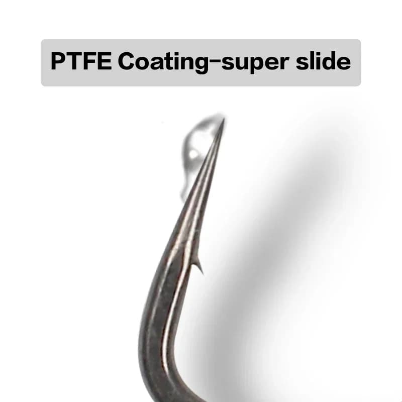 Hameçons carpe PTFE 10 pièces - Large ouverture et revêtement anti-corrosion pour pêche précise