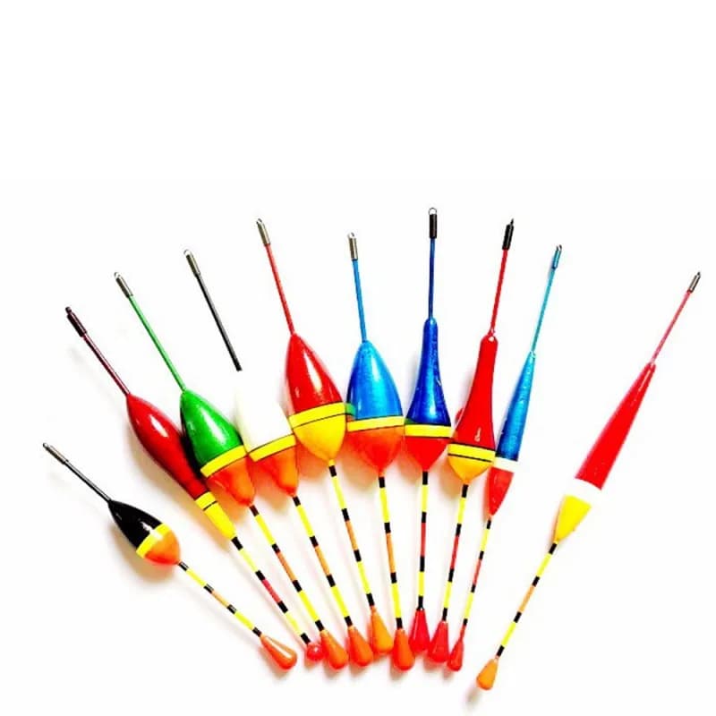 Set flotteurs de pêche mixte tailles et couleurs - Bouées bobbines bâtons lumineux accessoires