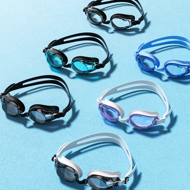 Lunettes de natation adultes HD étanches anti-buée protection UV unisexe style tendance piscine mer