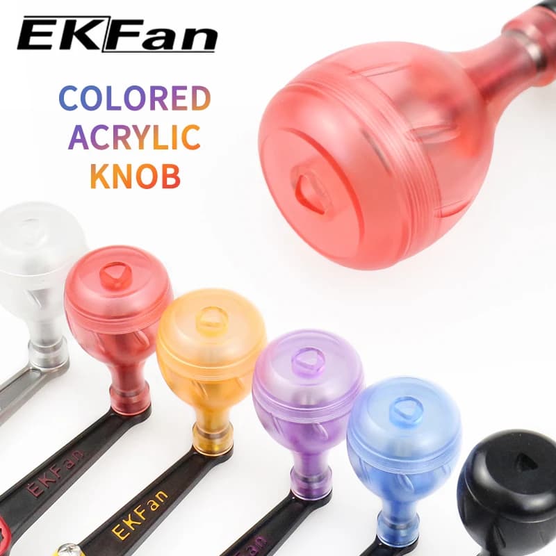 Manivelles EKFan 130MM alliage ultraléger 22G - Poignées acrylique pour moulinets 8x5MM et 7x4MM