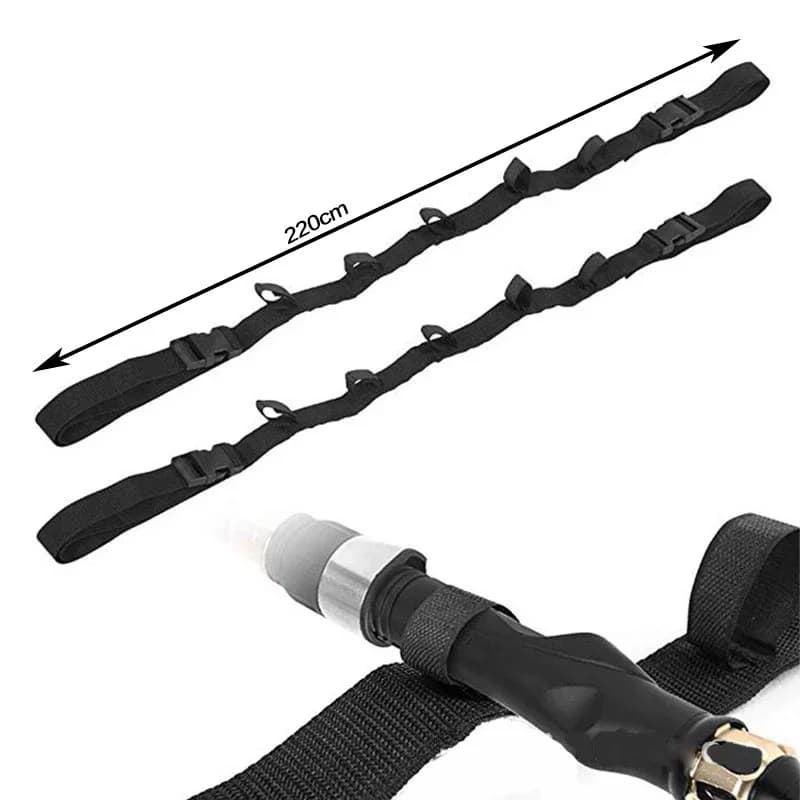Porte-canne véhicule : sangle de maintien pour canne à pêche en voiture, pratique et sécurisée