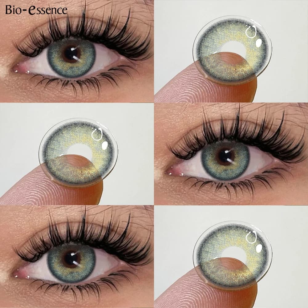 Lentilles de contact couleur marron naturelles annuelles - Bio-essense pour pêcheurs myopes