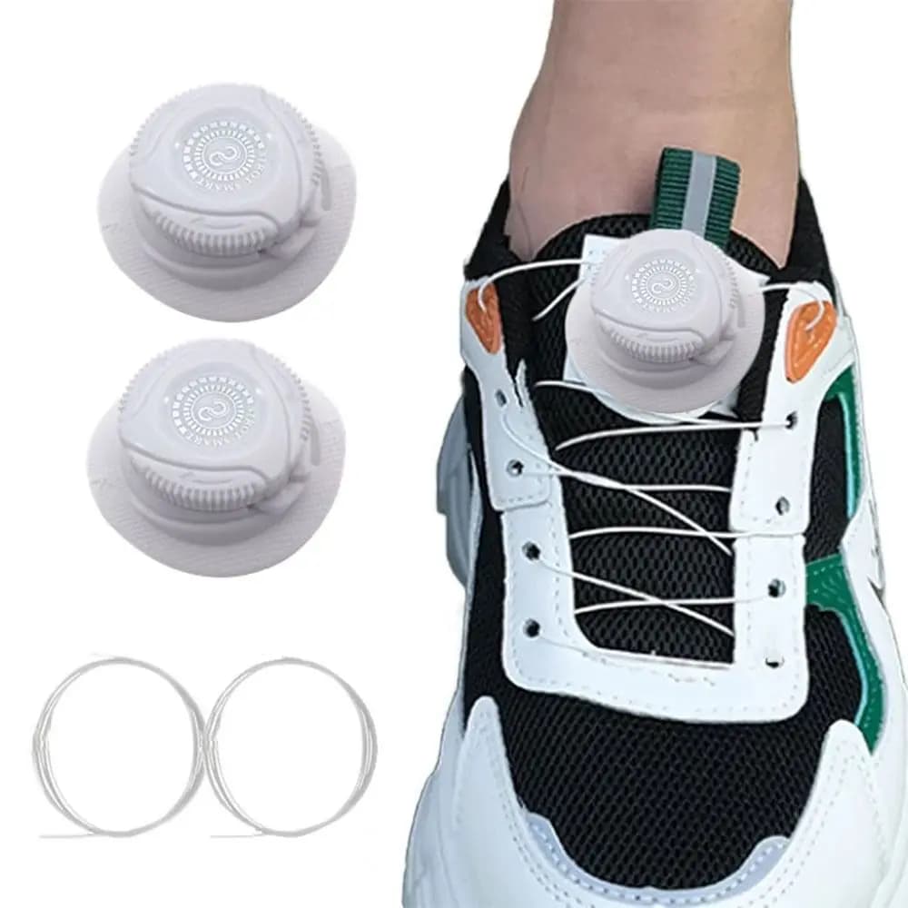Lacets automatiques à boucle rapide sans nœud pour chaussures de pêche et randonnée