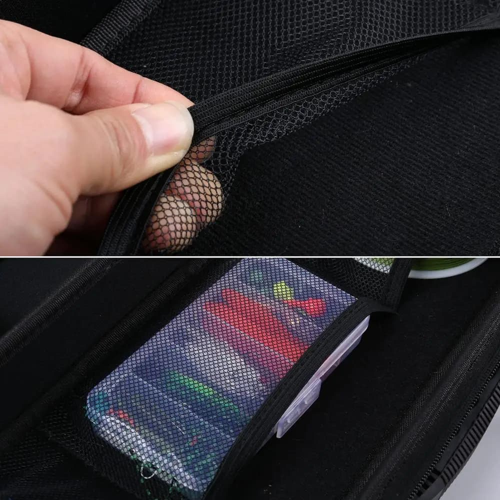 Sac leurre Sougayilang coque dure noir - Étui portable multifonction pour canne à pêche et accessoires
