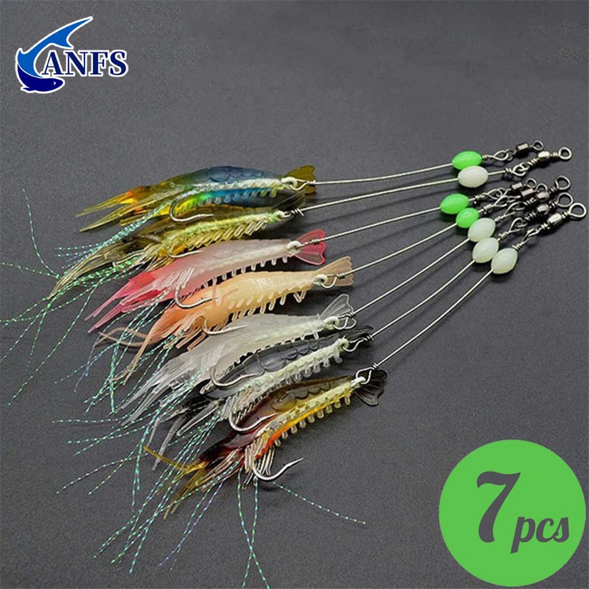 Leurres crevettes artificiels 3pcs/7pcs pour pêche - appâts de pêche réalistes et efficaces