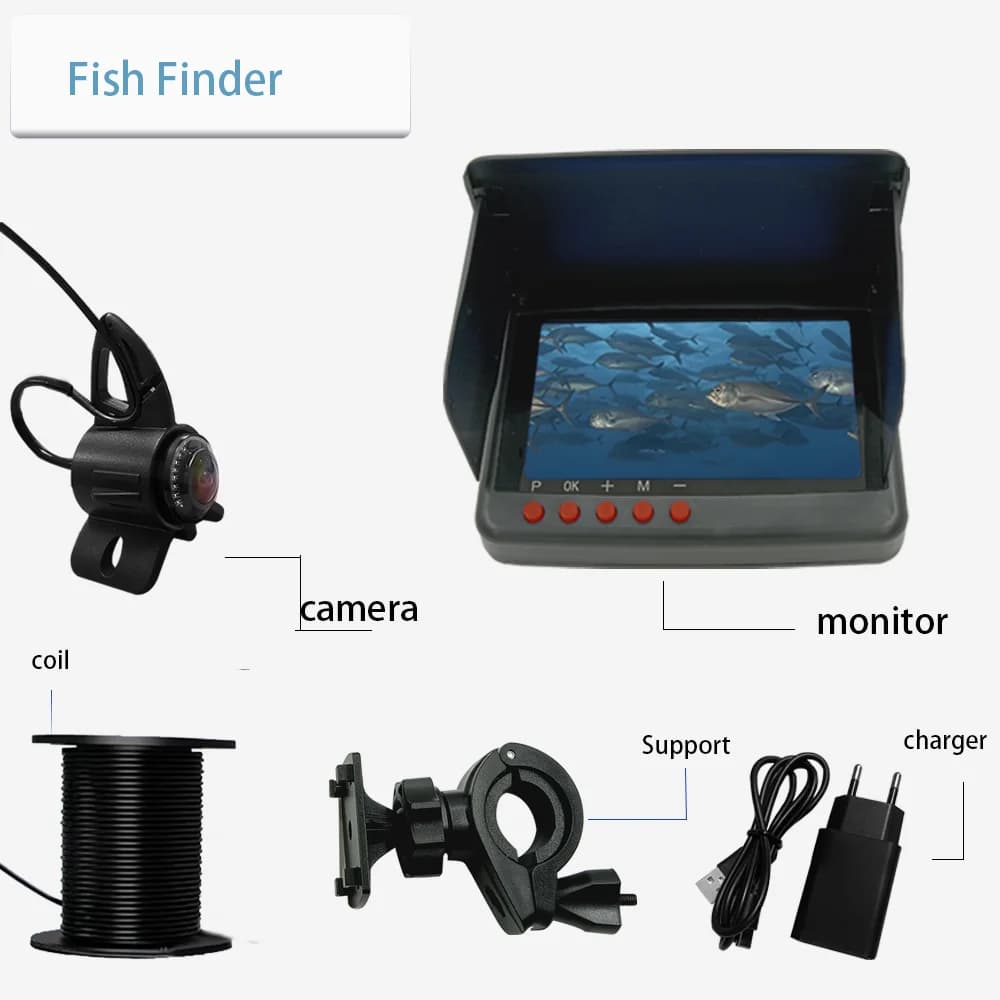 Caméra de pêche sous-marine YS5A 5 pouces 4K - Pour pêche sur glace avec éclairage infrarouge 20m