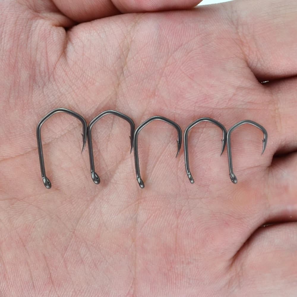 Hameçons carpe micro-barbés acier carbone PTFE 30 pièces Hirisi X919 accessoires pêche durable