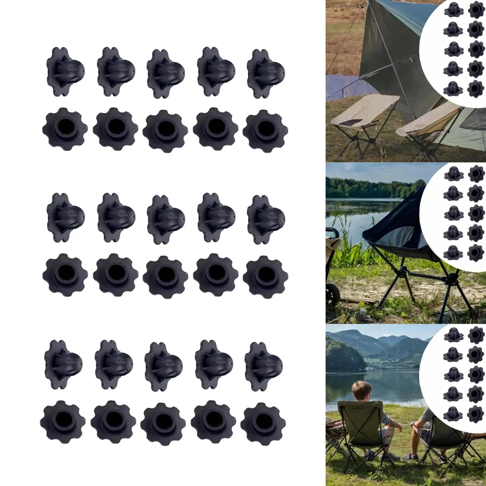 10 pièces embouts pieds chaise lune anti-enfoncement antidérapants patio jardin barbecue plage camping
