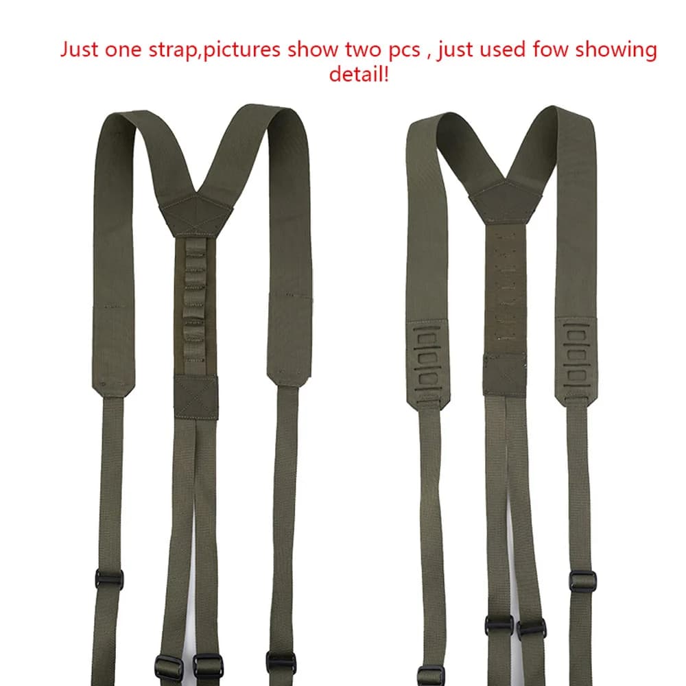 Bretelles de suspension tactiques Y avec sangle de taille pour pêche confortable et équilibrée