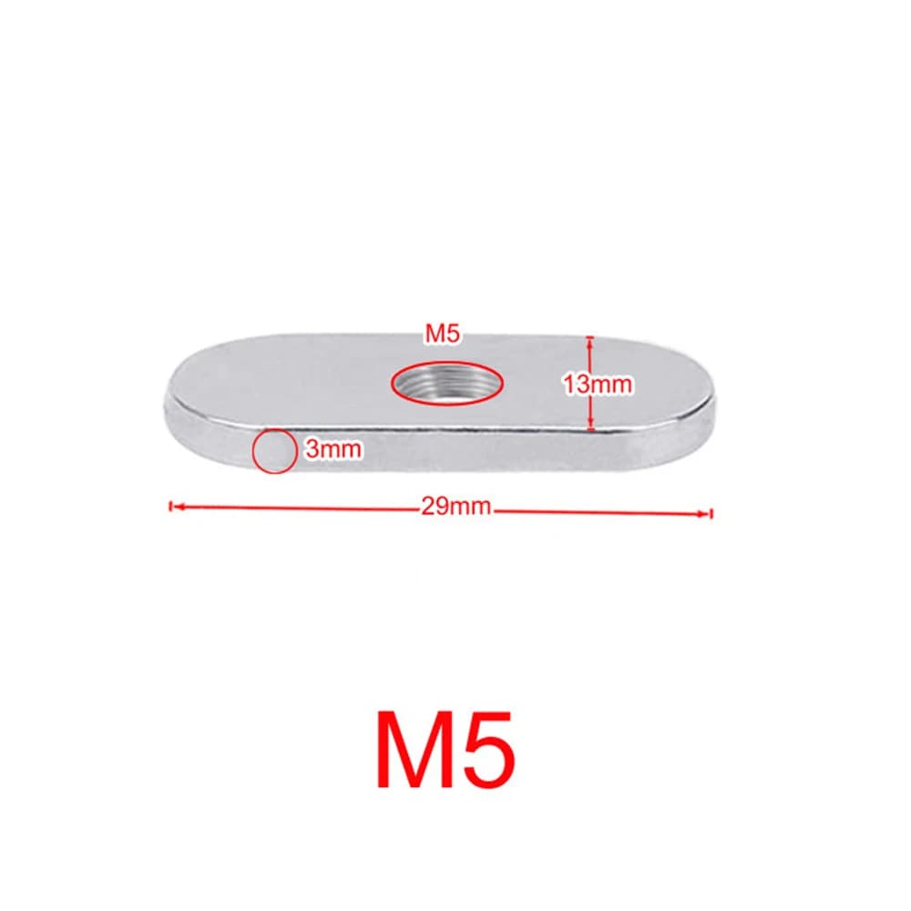 2 écrous coulissants inox pour rails de kayak - Fixation M5/M6 pour supports de cannes et accessoires de pêche