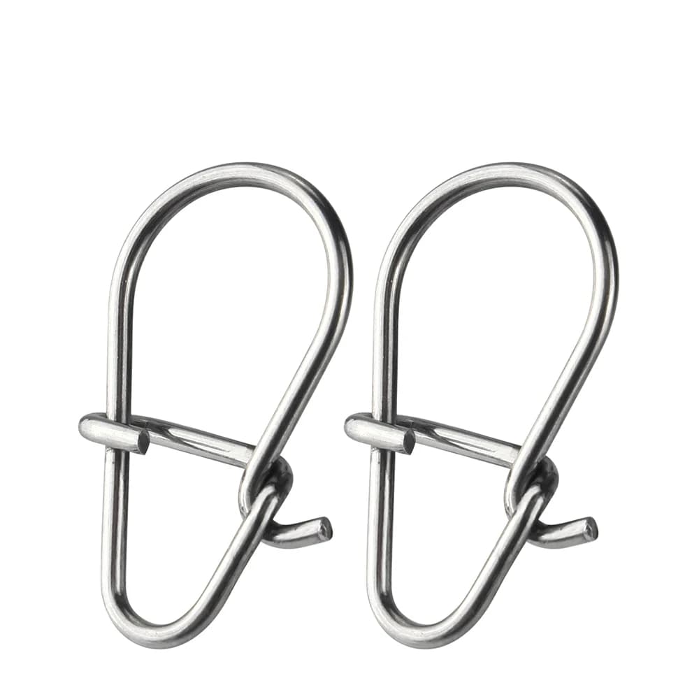100 pièces snaps pêche acier 304 DNDYUJU émerillons roulants pour connecteurs leurres et accessoires