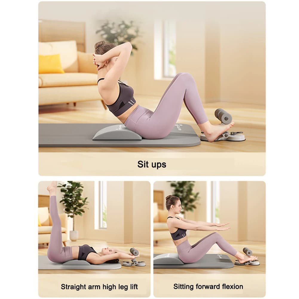 Machine à abdominaux avec ventouses autoadhésives - Exerciceur multifonction 3 hauteurs pour bras et jambes