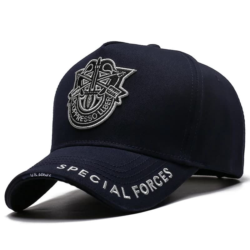 Casquette militaire grande taille femme coton pur 56-65cm - Broderie phoque sport tactique