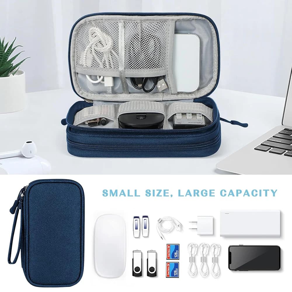 Poche étanche organisateur câbles électroniques - Sac rangement accessoires pêche voyage universel