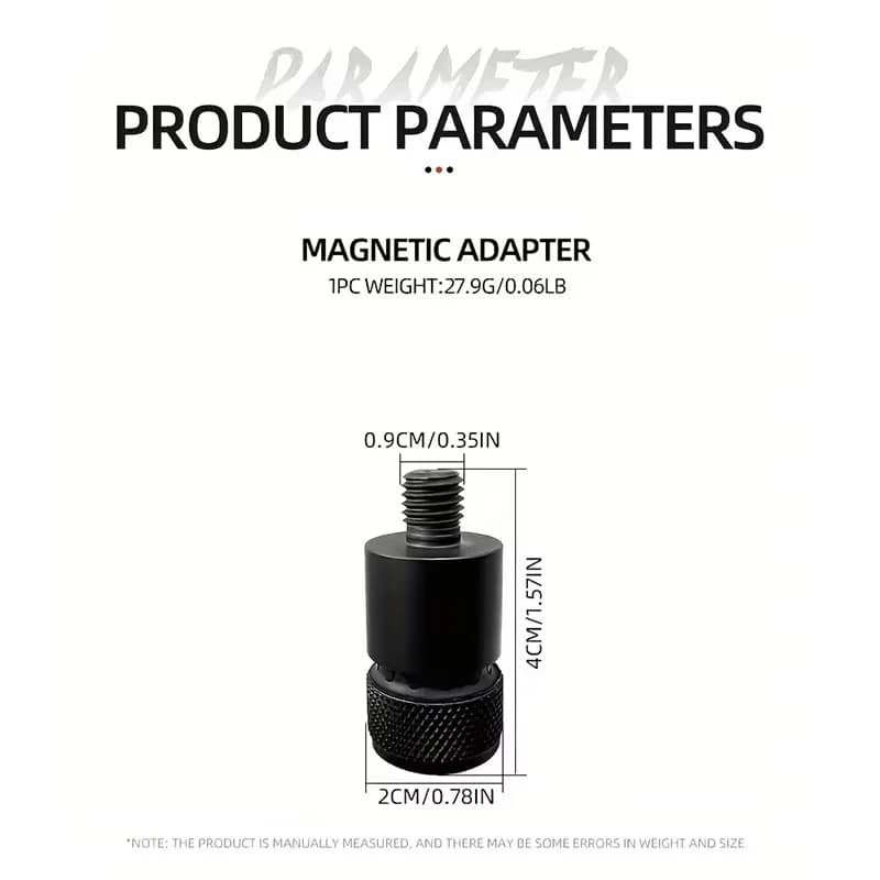 Adaptateur support canne à pêche à libération rapide avec aimant intégré pour alarme morsure - filetage M3/8