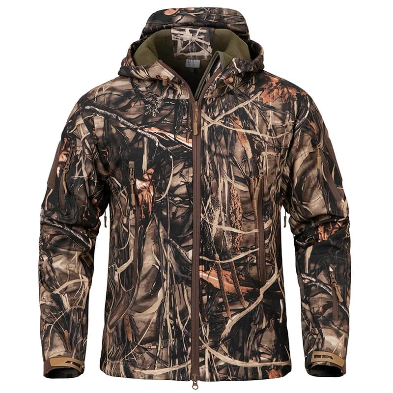Veste tactique camouflage homme - Chasse, pêche, randonnée - Imperméable et chaude avec capuche