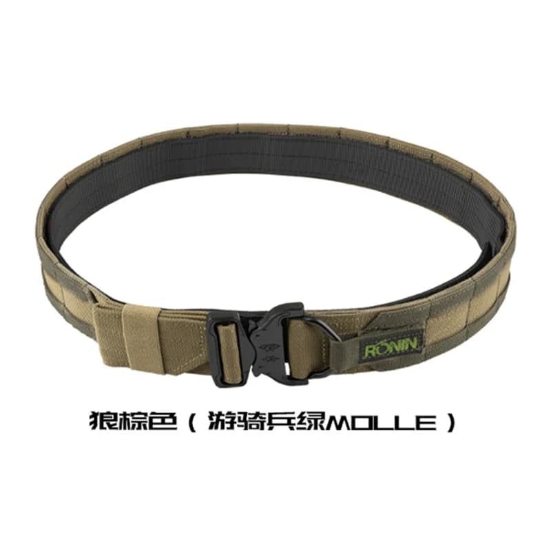 Ceinture tactique double couche 1.5 pouces fighter belt - Équipement pêche chasse MOLLE nouveau