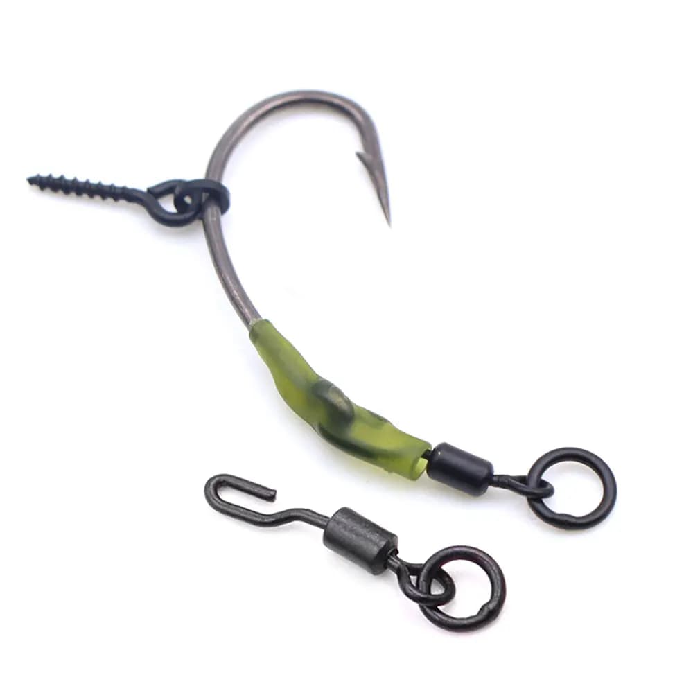20 connecteurs rapides snap swivels pour montage Ronnie Rig - Accessoires pêche carpe et pêche au coup