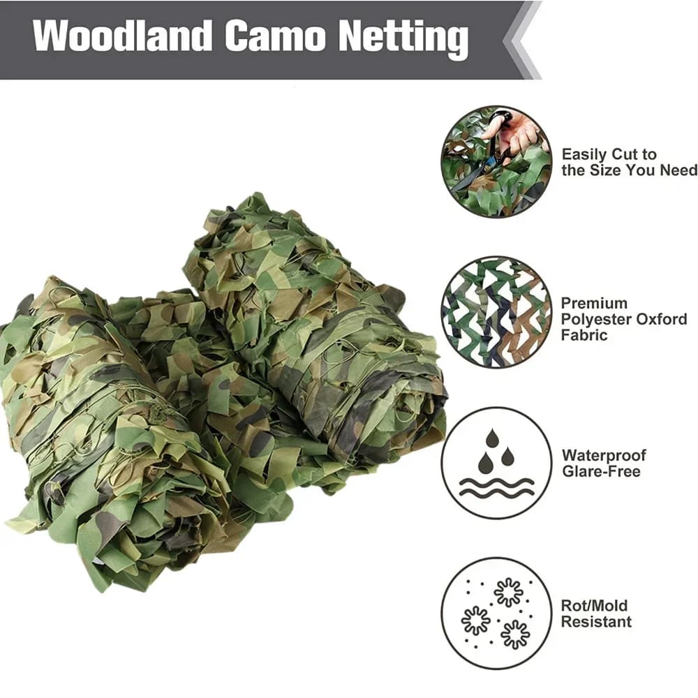 Filet camouflage polyvalent pour chasse pêche - Protection sol et décoration extérieure durable