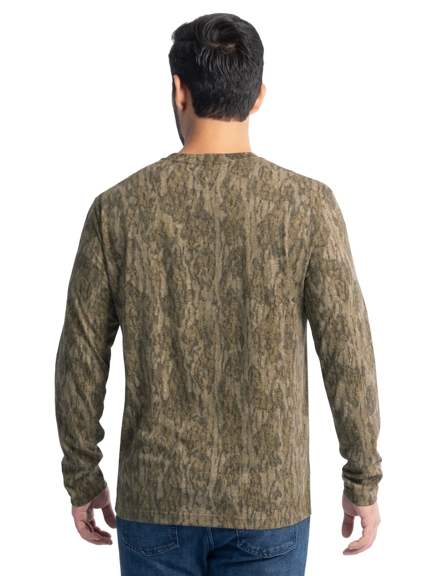 T-shirt camouflage homme pêche et chasse - Manches longues légères séchage rapide oversize confortable